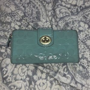 Coach turquoise wallet